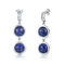 Birthstone 925 pendientes del descenso del lapislázuli de Sterling Silver Gemstone Earrings 8x8m m