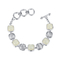 Lucky Stone 925 Sterling Silver Gemstone Bracelet 10x10m m Jade Bead Bracelet blanca