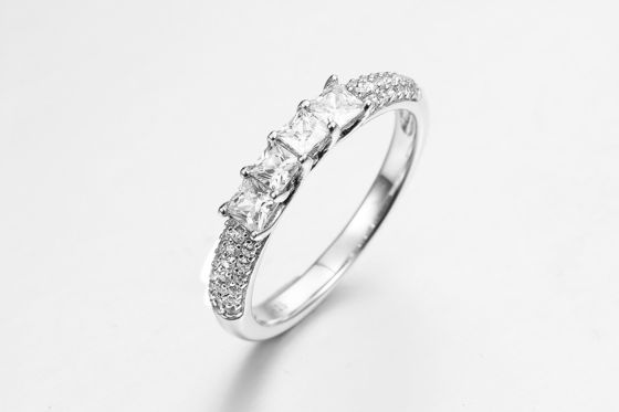 Anillos de pila 2 Joyería al por mayor Mujeres de lujo Anillo de piedra preciosa Cristal de piedra de color mixto Zircón Chicas Anillo Comprar Anillos a granel