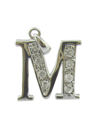 925 Plata Esterlina Cubico Zirconia Alfabeto colgante collar con Abalone Shell joyas de plata personalizadas piedras de zircón