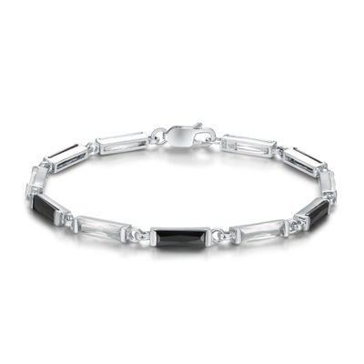 Micropave 925 cadenas de plata Sterling Silver Tennis Bracelet de la pulsera de la CZ